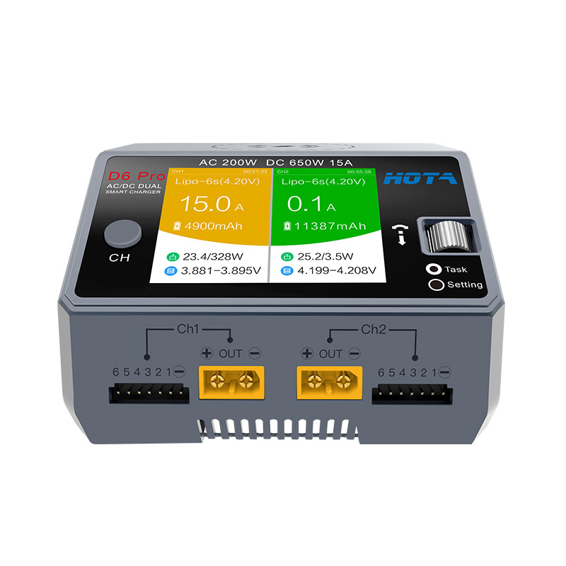 HOTA D6 Pro AC 200W / DC 650W  - огляд і ціна Hota D6 Pro Dual Lipo Charger