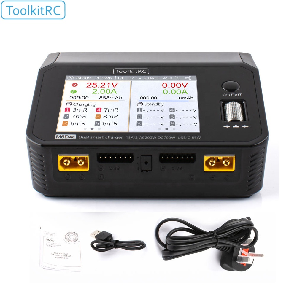Toolkitrc M6DAC 350W X 2 USB-C - огляд і ціна Toolkitrc M6Dac Smart Charger