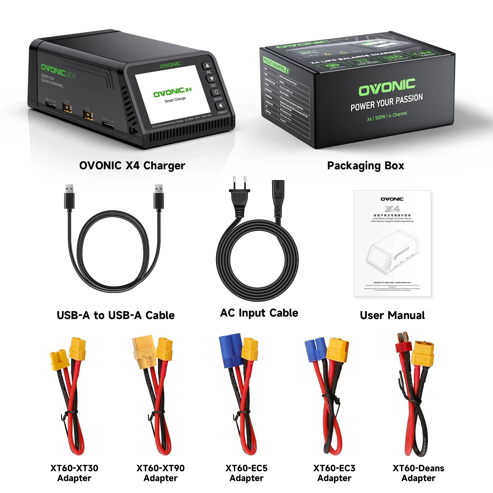 Ovonic X4 AC500W 4 Channel Sma - огляд і ціна Toolkitrc M6Dac Smart Charger