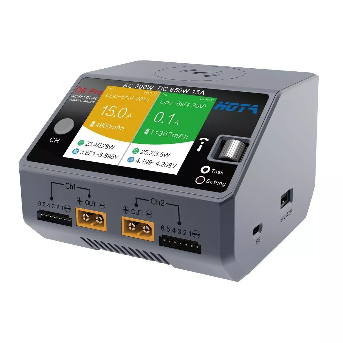HOTA D6 Pro Lipo Battery Charg - огляд і ціна Hota D6 Pro Dual Lipo Charger